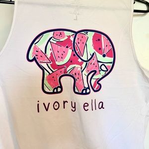 ivory ella white watermelon tank top women’s size large